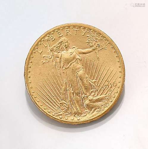 Gold coin, 20 Dollars, USA, 1916