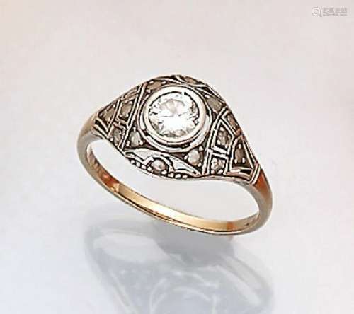 Art-Deco ring with diamonds, approx. 1920s