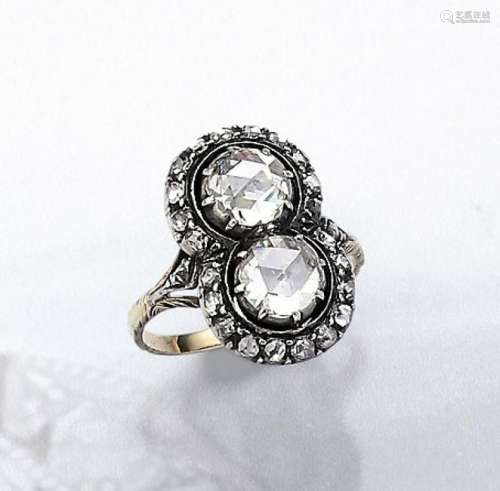 Antique ring with diamonds, approx. 1860/70s