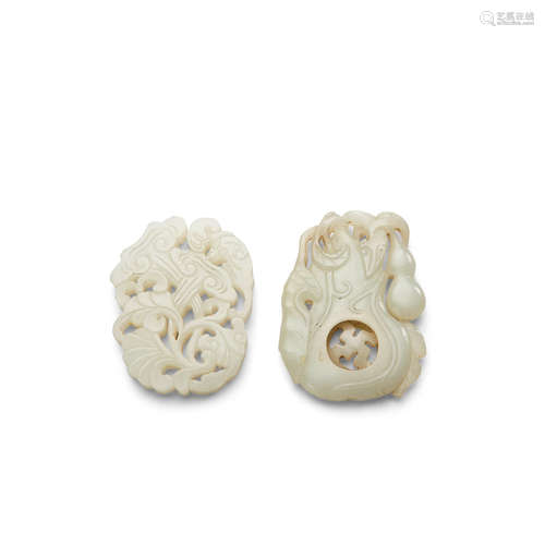 Qing dynasty Two fine jade plaques