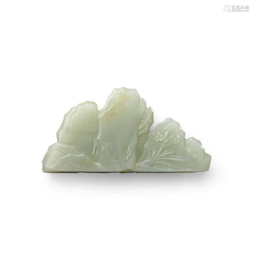 18th/19th century A carved jade brush rest