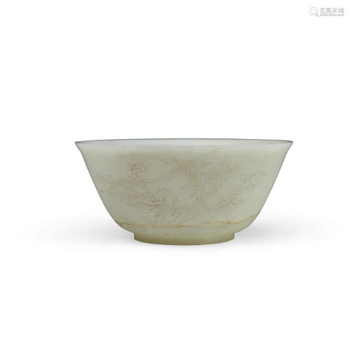 Republic period A carved jade bowl