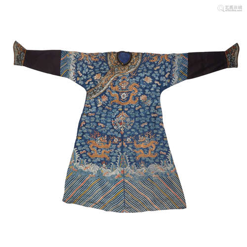 Late Qing dynasty An embroidered silk gauze court robe