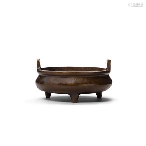 Xuande mark, 18th century A cast bronze incense burner