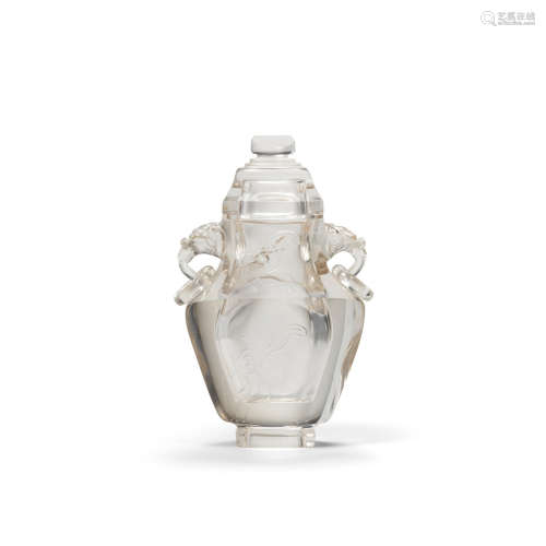 19th Century A rock crystal vase and cover