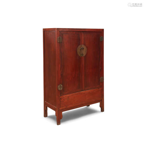 19th century A huanghuali and huanghuali veneered cabinet