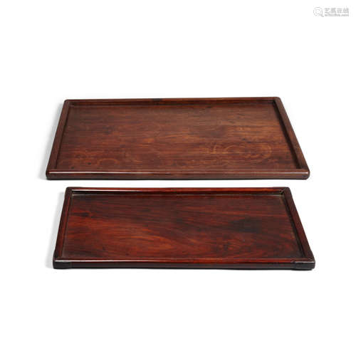 Two hongmu trays