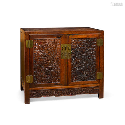 Republic period A carved hardwood cabinet