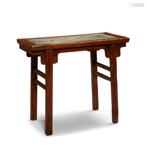 18th century A huayangmu table with stone top