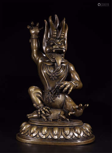 TIBETAN GILT BRONZE SEATED BUDDHA