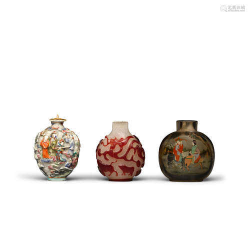 Three snuff bottles