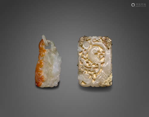 Two small jade plaques