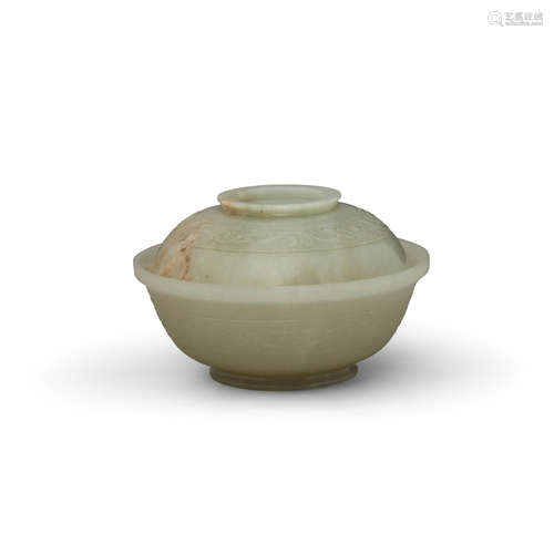 18th Century A jade bowl and cover