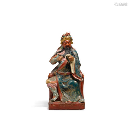 A porcelain figure of Guan Yu