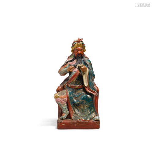 A porcelain figure of Guan Yu