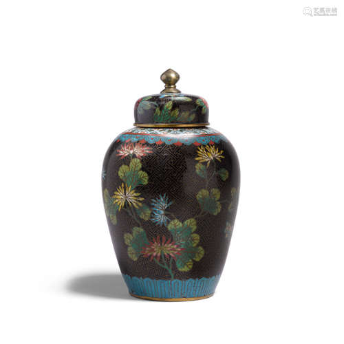 Republic period A cloisonné lidded jar