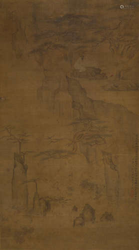 Scholar and Crane  After Gao Fenghan (1683-1749)