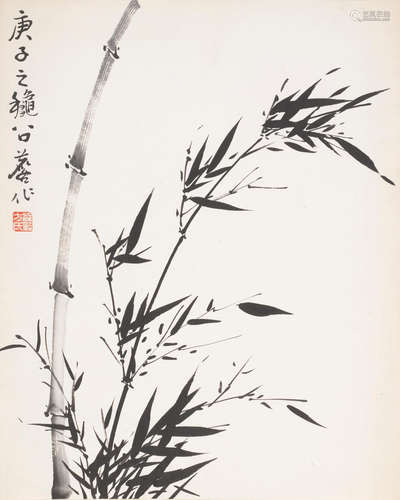 Two paintings of Bamboo, 1958, 1960 Fang Zhaolin (1914-2006)