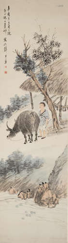 Boy and Buffalo, 1911 Ni Tian (1855-1919)