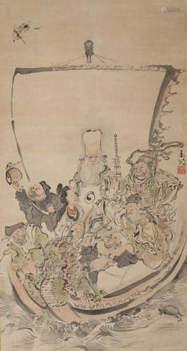 Meiji era 1868-1912 Unidentified Artist (Edo period/Meiji era) Seven Lucky Gods