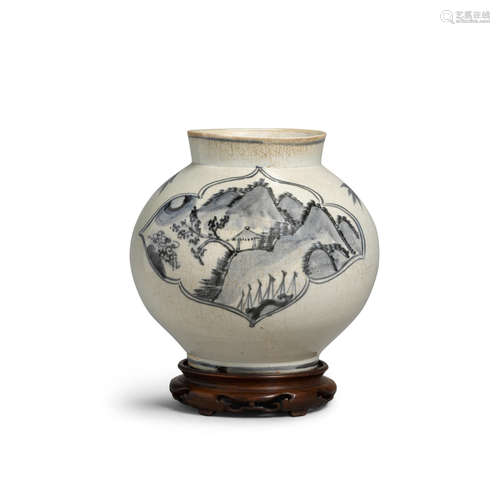 Joseon dynasty, 18th/19th century A Blue and White Porcelain Jar