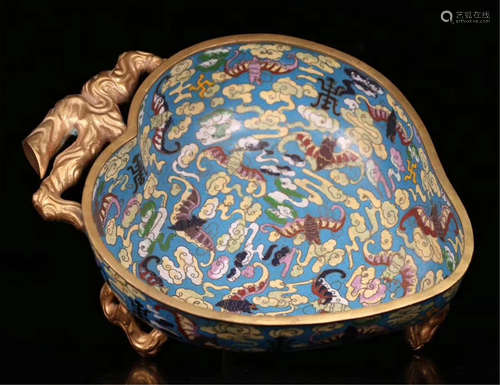 A CHINESE CLOISONNE BRUSH WASHER