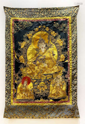 TIBETAN THANGKA OF SEATED BUDDHA