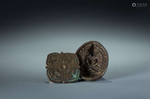 13世纪 铜金刚萨擦模及金刚杵押