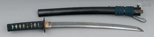 WAKIZASHI 40.7 cm blade, unsigned, suriage, three …