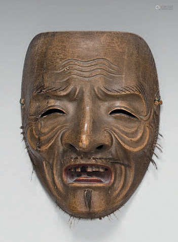 NW theatre mask, made of painted wood. (Shôjo) 18t…