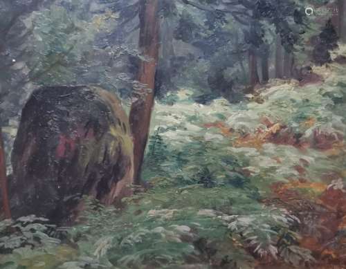 Hyppolite MOUTHIER (1880-1975). Fougères dans les bois dans les environs de [...]
