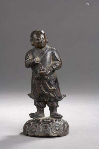 CHINE Époque MING (1368 1644). Statuette d'enfant …