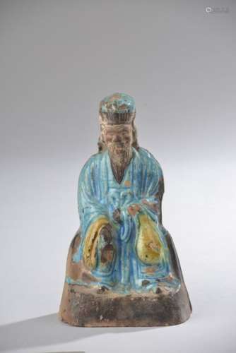 CHINE Époque Ming (1368 1644). Statuette en terre …