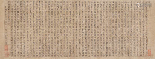 文徵明（1470～1559） 1552年作 千字文 镜心 水墨绢本
