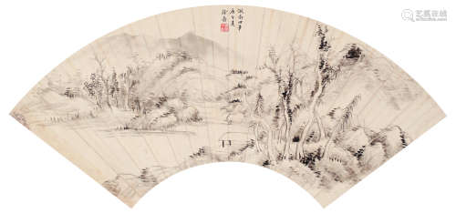 徐邦达（1911～2012） 山水 扇面 水墨纸本