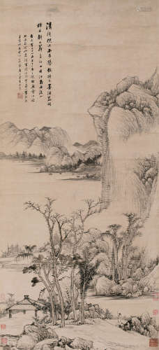 王云（1652～1735后） 1722年作 山水 轴 水墨纸本