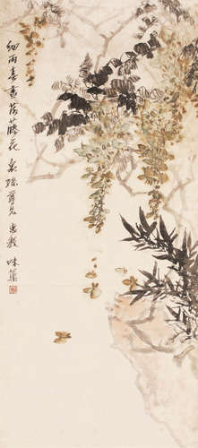 郭味蕖（1908～1971） 落藤花 镜心 设色纸本