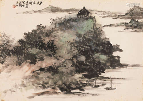 郭味蕖（1908～1971） 鱼米之乡 镜心 设色纸本