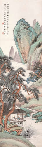 汪琨（1877～1946） 山水 轴 设色纸本
