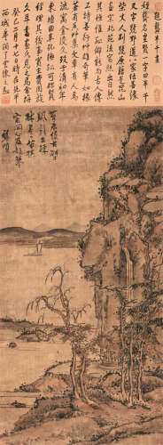 龚贤（1618～1689） 山水 轴 设色纸本