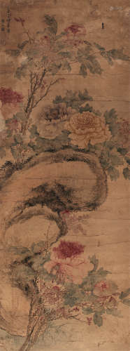 邹一桂（1688～1772） 1722年作 花卉 轴 设色纸本