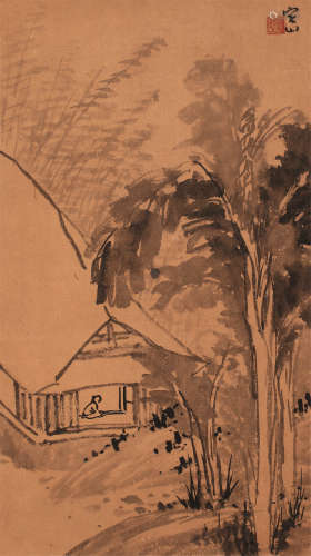 陈定山（1897～1987） 山水 轴 水墨纸本