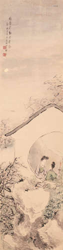 顾海林（1845～1894） 暗香浮动 轴 设色纸本