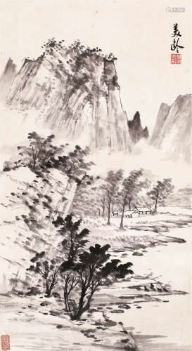 宋美龄（1898～2003） 山水 镜心 水墨纸本