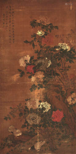 恽寿平（1633～1690） 花鸟 镜心 设色绢本
