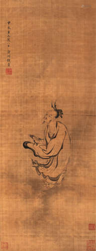 钱贡（16～17世纪） 人物 镜心 设色绢本