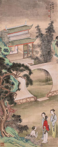吴青霞（1910～2008） 人物 轴 设色绢本