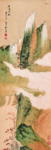 祁大寿（1922～2010） 2000年作 巫峡清秋 轴 设色纸本