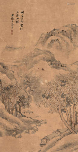 王荫昌（清） 1862年作 山水 镜心 水墨纸本