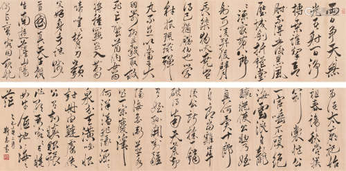 靳志（1876～1969） 1929年作 书法手卷 轴 水墨纸本